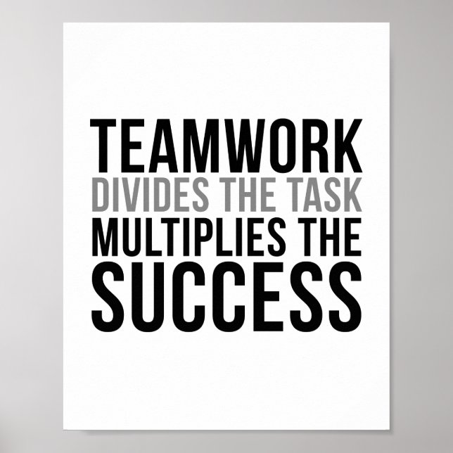 Team Work Devices The Task Multiples The Success Poster (Front)