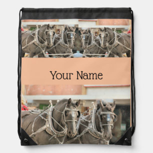 Team work drawstring bag