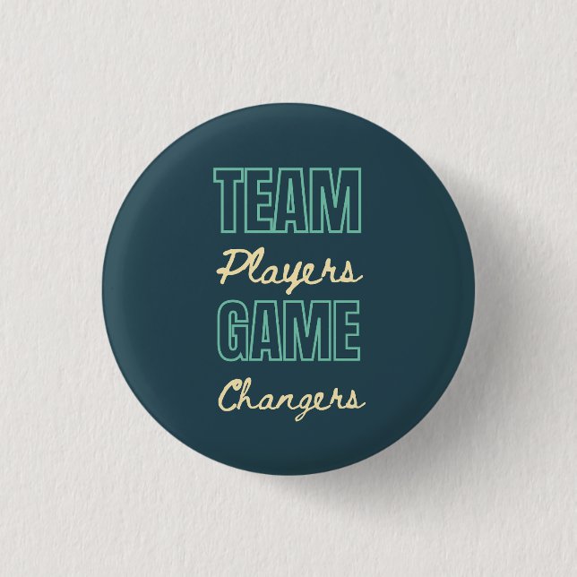 Team Work Inspirational Corporate Staff Office Button (Front)