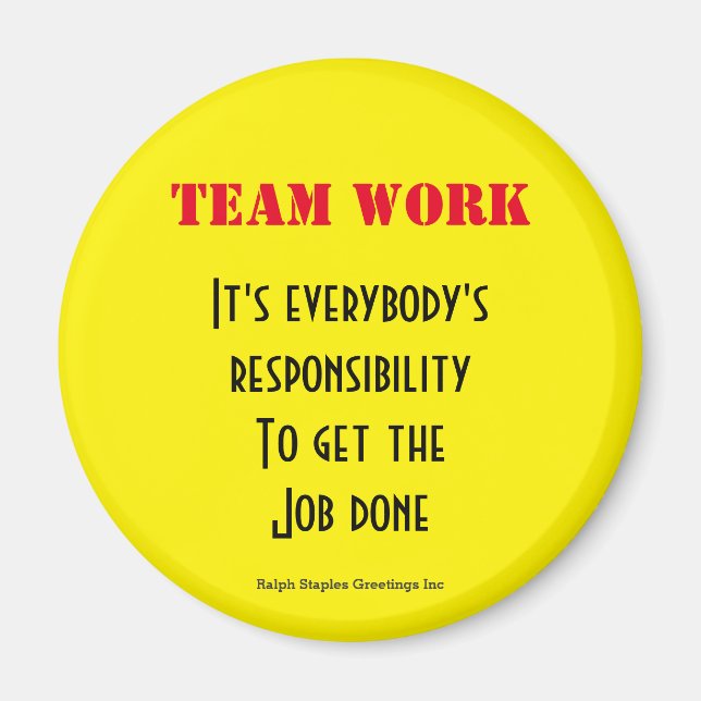 Team work magnet (Front)