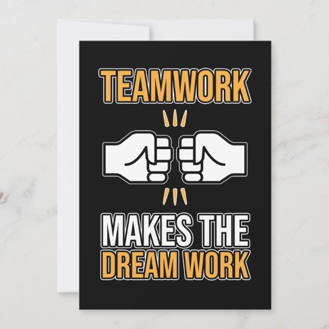 Team Work Makes Dream Work Employee Appreciation G Invitation (Front)