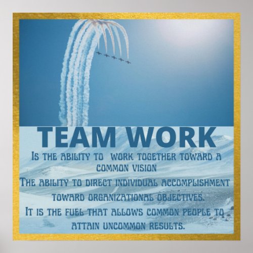 Team Work Wood Wall Art