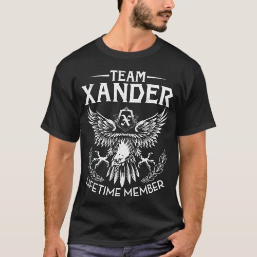 Team XANDER Lifetime Member Last Name T_Shirt