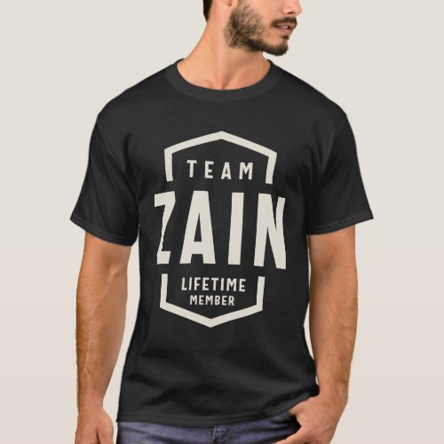 Team Zain Lifetime Member _ Name Zain T_Shirt