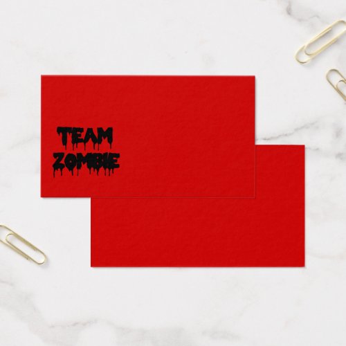Team Zombie Business Card Templates