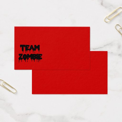 Customizable Team Zombie Business Card Templates