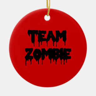 Team Zombie Ceramic Ornament