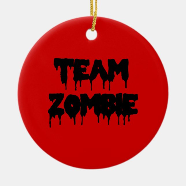 Team Zombie Ceramic Ornament (Front)