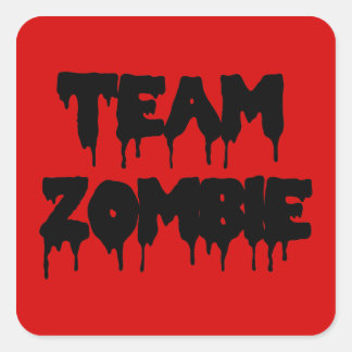 Team Zombie Square Sticker