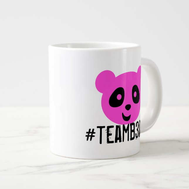 #teamb3ar Mug Pink and Blue (Front Right)
