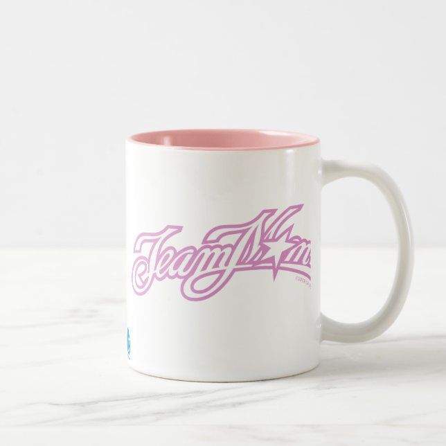 TeamMom Pink Logo Two-Tone Coffee Mug (Right)