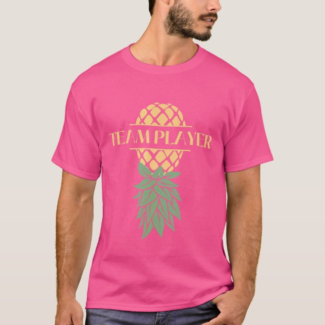 Teamplayer Upside Down Pineapple Swingers T-Shirt (Front)