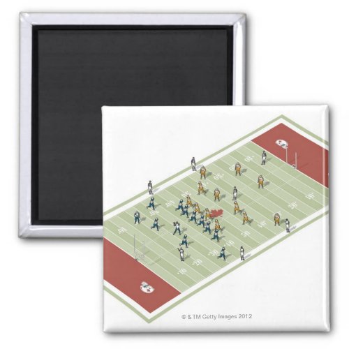 Teams on Canadian football pitch Magnet