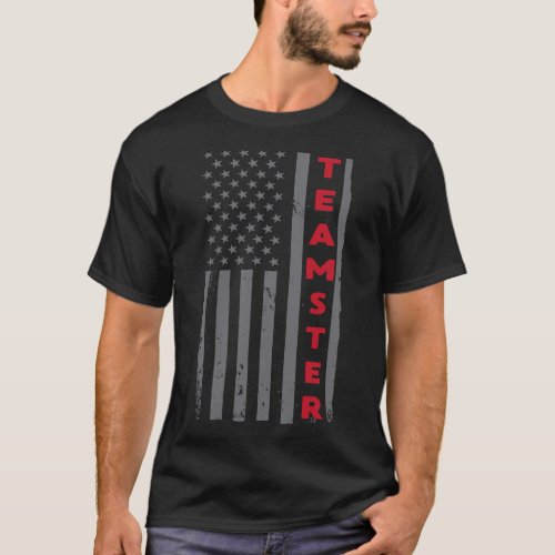 Teamster American Flag Patriotic Truck Driver US T T_Shirt