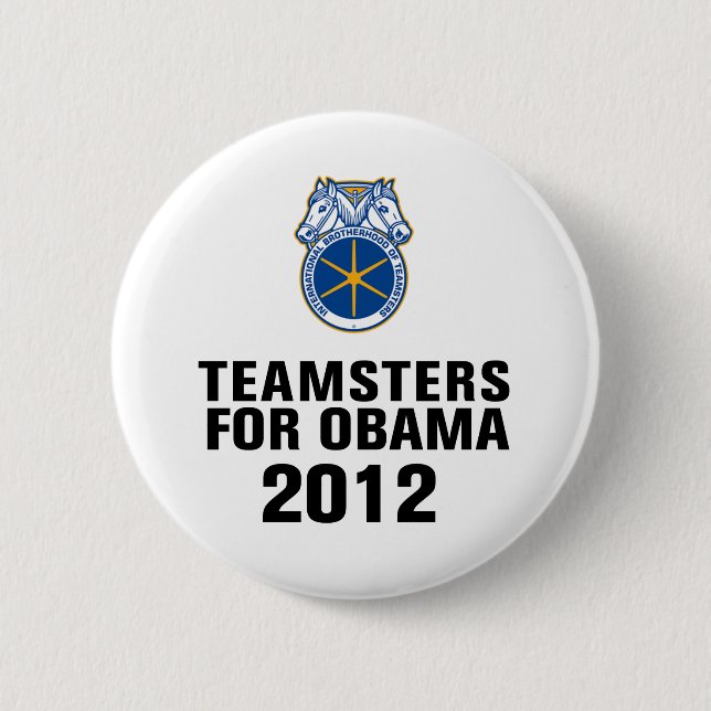 Teamsters For Obama Pinback Button (Front)