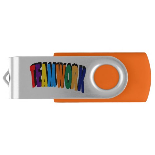 Teamwork Add Your Logo Custom Flash Drive