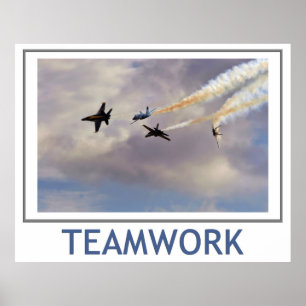 Teamwork Blue Angels Poster