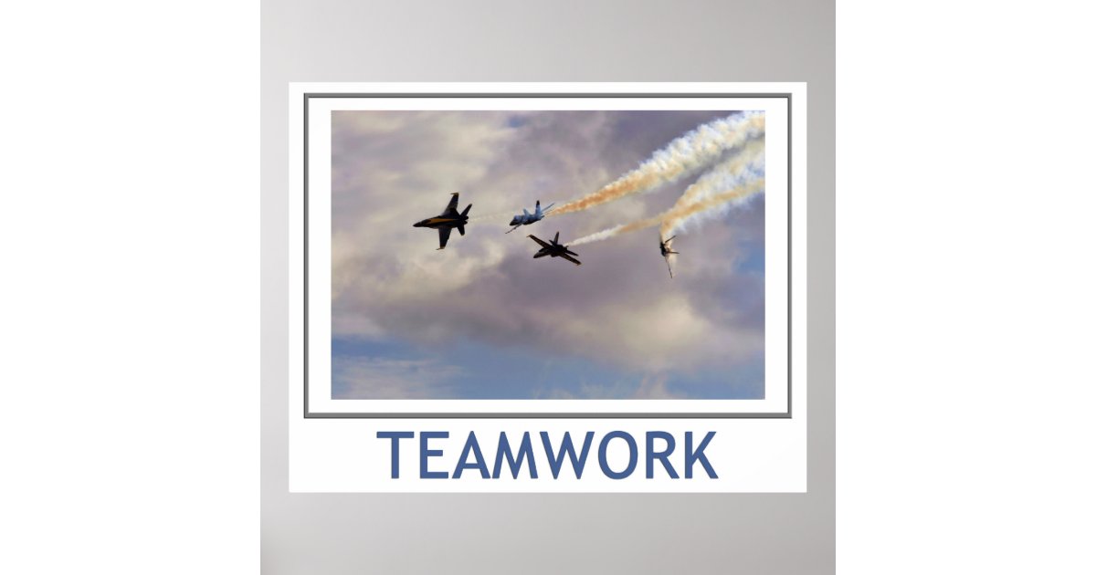 Teamwork Blue Angels Poster | Zazzle