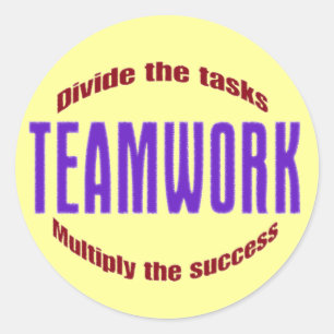 teamwork classic round sticker