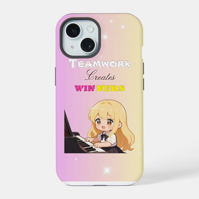Teamwork creates winners 2 iphone case (Back)