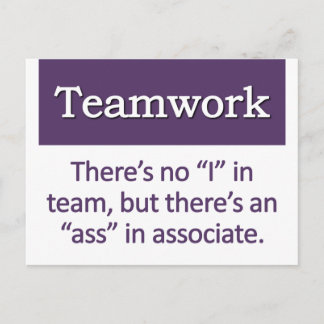 Teamwork Definition Postcard