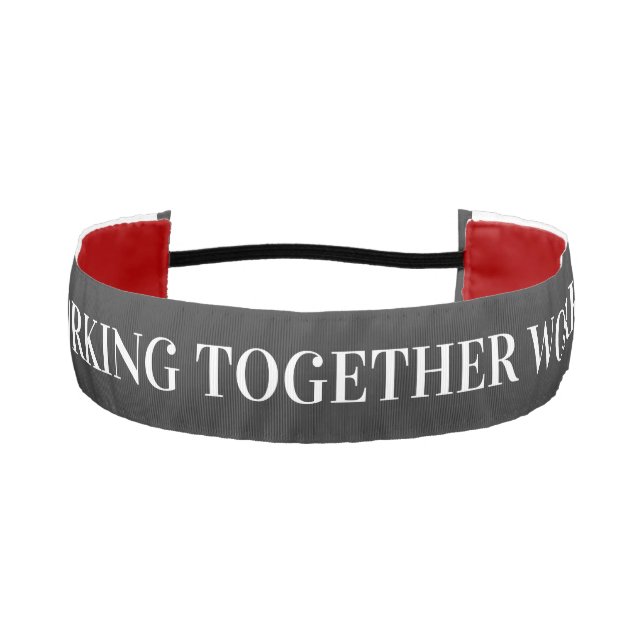 Teamwork gets the job done athletic headband (Front)