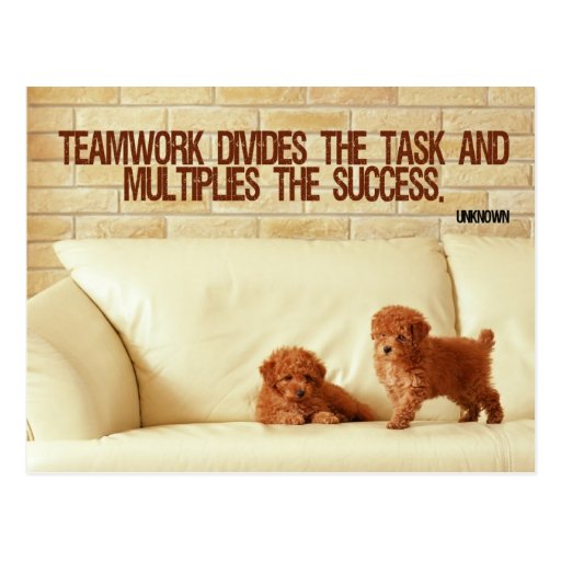 Teamwork Inspirational Postcard | Zazzle