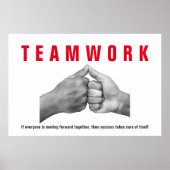 Teamwork Inspirational Quote Motivational Hands Poster | Zazzle