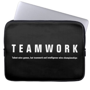 Teamwork Inspirational Quote Motivational Laptop Sleeve