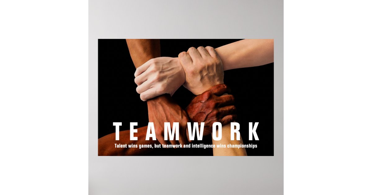 Teamwork Inspirational Quote Motivational Poster | Zazzle.com