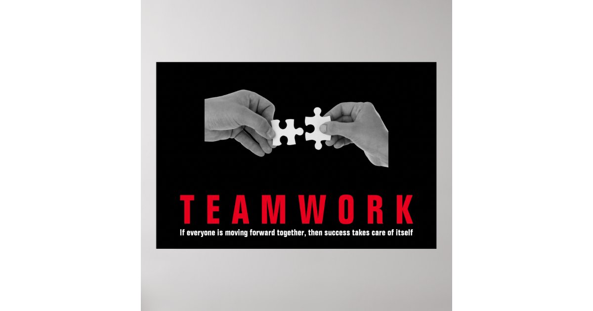 Teamwork Inspirational Quote Motivational Poster | Zazzle