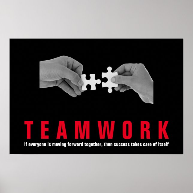 Teamwork Inspirational Quote Motivational Poster (Front)