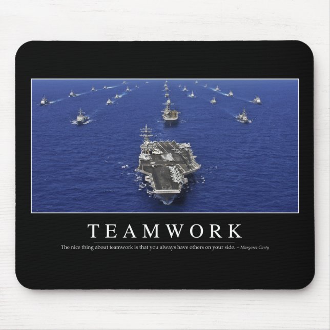 Teamwork: Inspirational Quote Mouse Pad (Front)