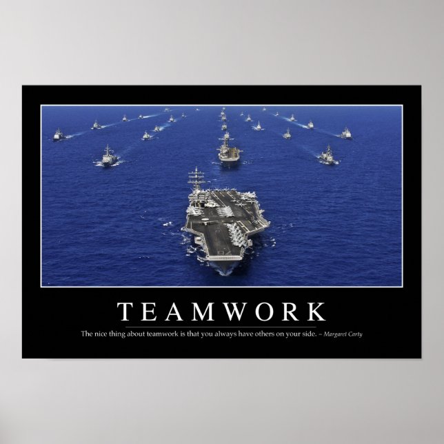 Teamwork: Inspirational Quote Poster (Front)