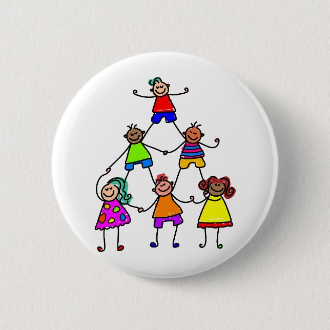 Teamwork Kids Pinback Button (Front)