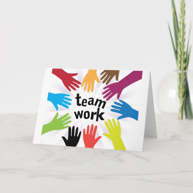TeamWork Letterpress Thank You Card (Front)