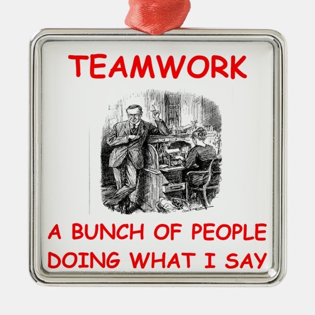 teamwork metal ornament (Front)