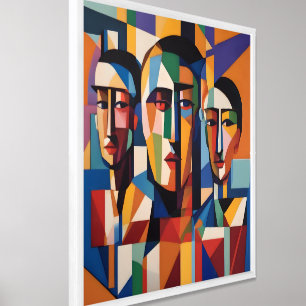 Teamwork Modern Abstract Print   Wall Art 