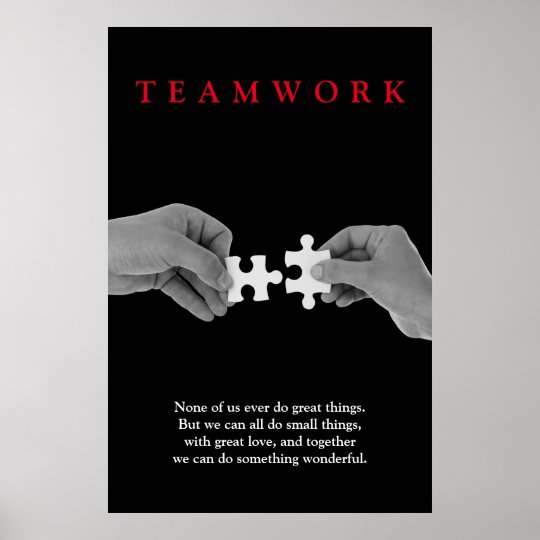 Teamwork Motivational Inspirational Hands Poster | Zazzle.com