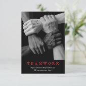 Teamwork Motivational Inspirational Quote Hands (Standing Front)