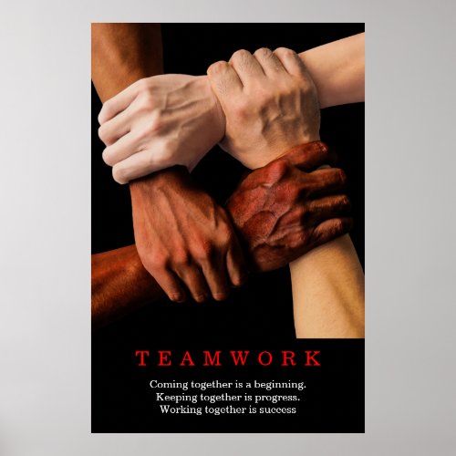 Teamwork Motivational Inspirational Quote Poster