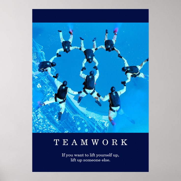 Teamwork Motivational Inspirational Quote Poster | Zazzle