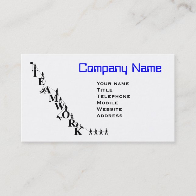 Teamwork Mountain Business Card (Front)