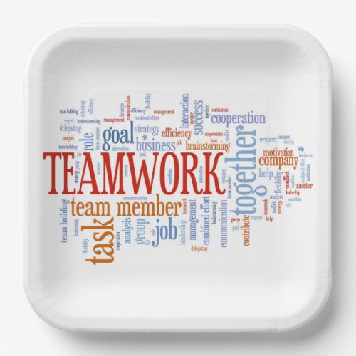 TEAMWORK PAPER PLATES