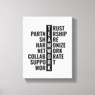 Teamwork Quote for Office and Home | Inspirational Canvas Print