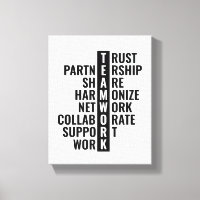 Teamwork Quote for Office and Home Wall Art