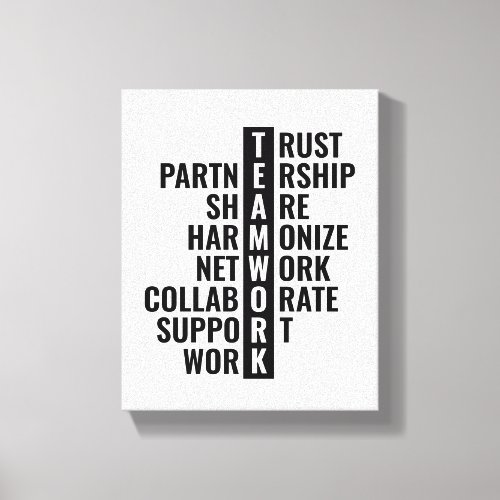 Teamwork Quote for Office and Home Wall Art 
