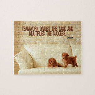 "Teamwork Success" Inspirational Quote Jigsaw Puzzle