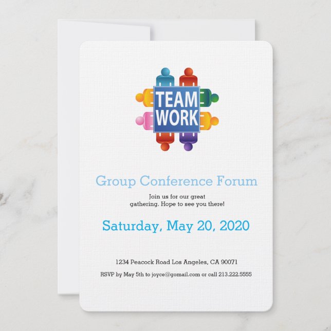 Teamwork Table Invitation (Front)