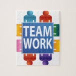 Teamwork Table Jigsaw Puzzle<br><div class="desc">Illustration of a team of people working together around a table.</div>